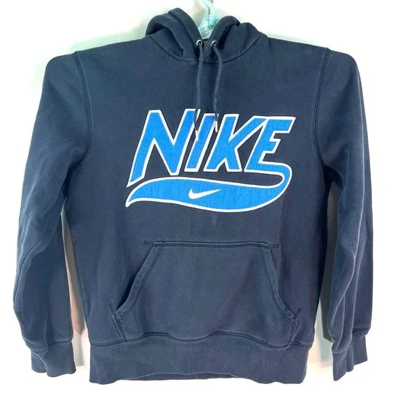 Nike Shirts Nike Mens Long Sleeves Pullover Embroidered Blue